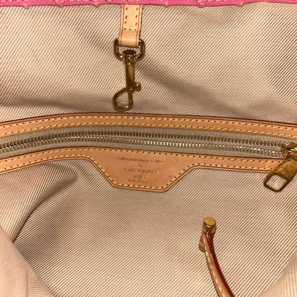 Pink Denim Louis Vuitton Appliqué Neverfull MM - Picture 5 of 9